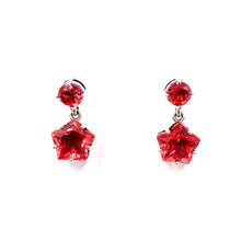 Load image into Gallery viewer, Nicky Butler SS Watermelon Quartz Star Drop Earrings