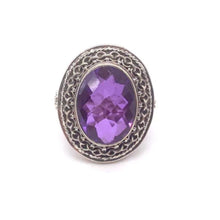 Load image into Gallery viewer, Nicky Butler SS Purple Quartz Bold Oval Flower Ring