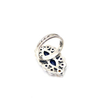 Load image into Gallery viewer, Nicky Butler SS Lapis Lazuli Multi Gem Openwork Ring