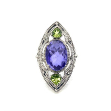 Load image into Gallery viewer, Nicky Butler Sterling Silver Blue Violet Quartz Doublet Marquise Ring