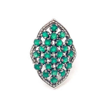 Load image into Gallery viewer, Nicky Butler SS Green Chalcedony Gem Arabesque Ring