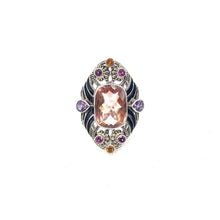 Load image into Gallery viewer, Nicky Butler SS Sunset Quartz Multi Gem Deco Ring