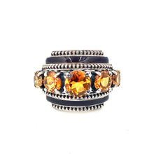 Load image into Gallery viewer, Nicky Butler SS Honey Quartz Enameled Band Ring