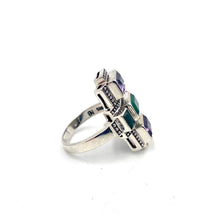 Load image into Gallery viewer, Nicky Butler SS Amethyst Multi Gem Deco Ring