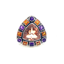 Load image into Gallery viewer, Nicky Butler SS Sunset Quartz Multi Gem Triangular Ring