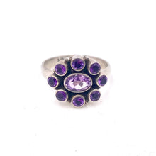 Load image into Gallery viewer, Nicky Butler SS Amethyst Gemstone Flower Ring