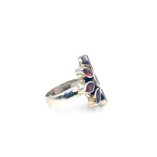 Load image into Gallery viewer, Nicky Butler SS Garnet Multi Gem Flower Ring