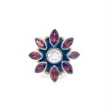 Load image into Gallery viewer, Nicky Butler SS Garnet Multi Gem Flower Ring