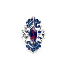 Load image into Gallery viewer, Nicky Butler SS Garnet Gem Arabesque Ring