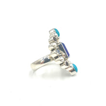 Load image into Gallery viewer, Nicky Butler SS Lapis Lazuli Multi Gem Mandala Ring