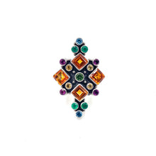 Load image into Gallery viewer, Nicky Butler SS Honey Topaz Multi Gem Ring