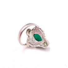 Load image into Gallery viewer, Nicky Butler SS Green Chalcedony Multi Gem Marquise Ring