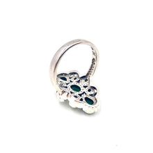 Load image into Gallery viewer, Nicky Butler SS Green Chalcedony Multi Gem Scroll Ring