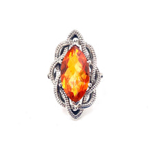 Load image into Gallery viewer, Nicky Butler SS Honey Quartz Gem Marquise Ribbon Ring