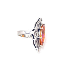 Load image into Gallery viewer, Nicky Butler SS Honey Quartz Gem Marquise Ribbon Ring