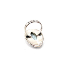 Load image into Gallery viewer, Nicky Butler SS Aqua Quartz &amp; Amethyst Marquise Gem Ring