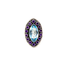 Load image into Gallery viewer, Nicky Butler SS Aqua Quartz &amp; Amethyst Marquise Gem Ring