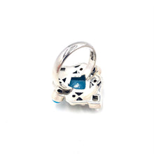 Load image into Gallery viewer, Nicky Butler SS Blue Chalcedony Multi Gem Ring